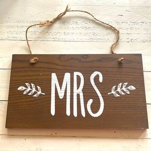🟣2 for $10 bundle! Rustic Mr. & Mrs. Wedding Chair Signs
